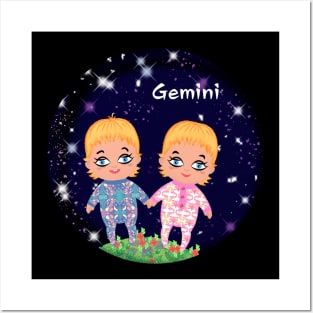 Gemini zodiac sign Posters and Art